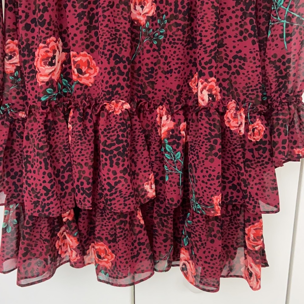 Floral Ruffle Mini Dress. - Picture 6 of 8